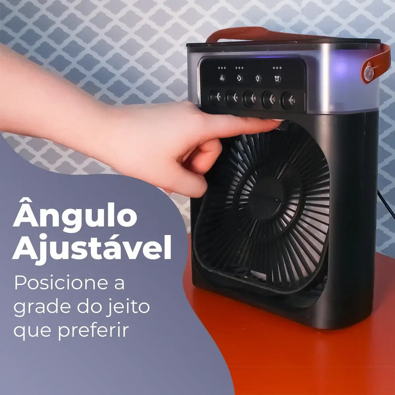 Novo Mini Ar Condicionado Ventilador Umidificador, Reservatório de Água e Gelo, USB