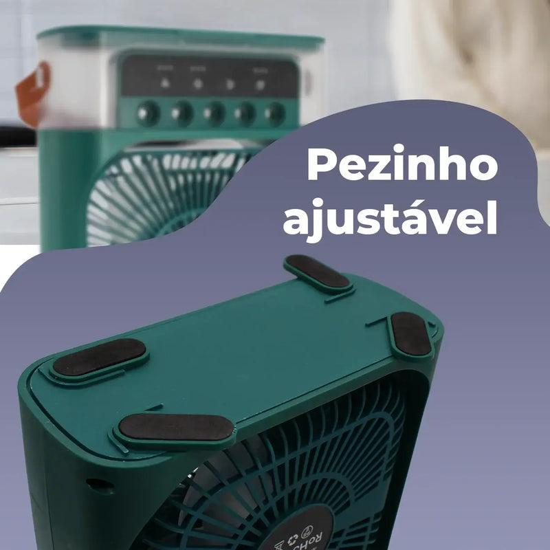 Novo Mini Ar Condicionado Ventilador Umidificador, Reservatório de Água e Gelo, USB