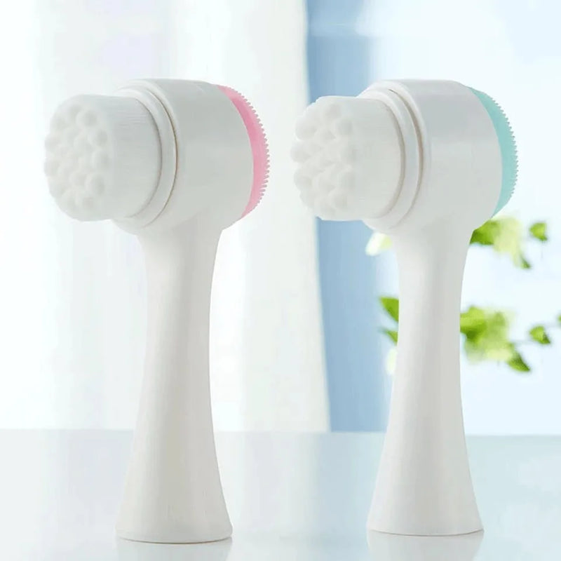 Escova Limpeza Dupla Face 2 em 1 para Massagem Facial + Escova para Cravos