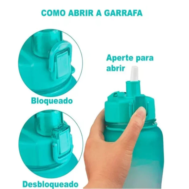 Kit com 3 Garrafas Motivacionais