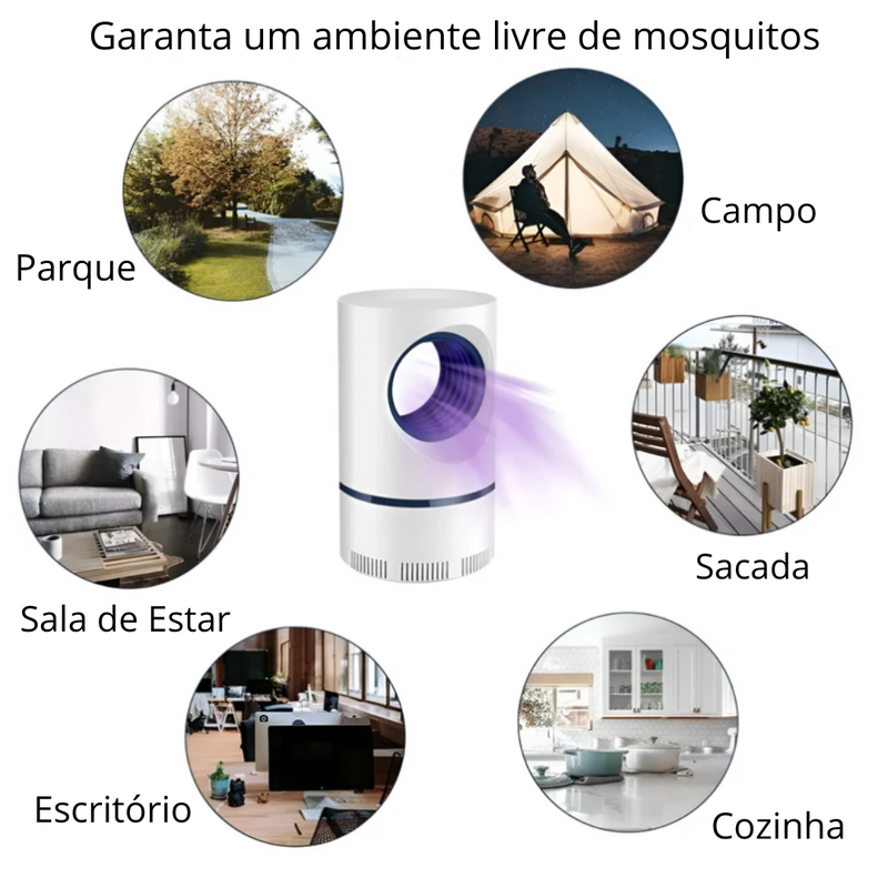 Armadilha Mata Mosquito, Pernilongo Estilo Abajur Com Lâmpada Led