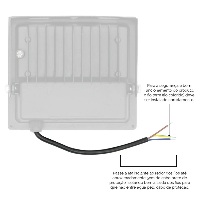 Refletor Led 100w Bivolt à Prova D'água, Led Cor Branco, Amarelo ou Verde.